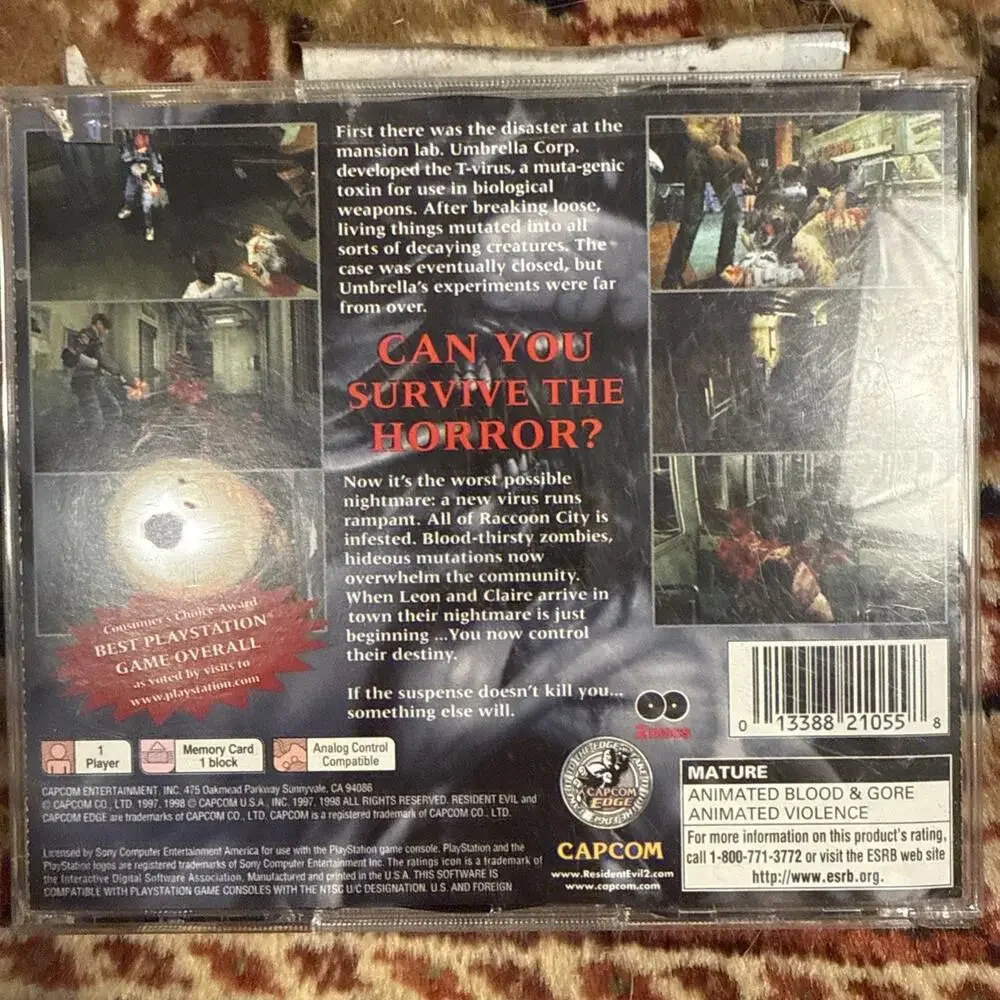Resident Evil 2 (Sony PlayStation 1, 1998)